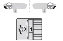 Peugeot 308. Manual headlamp adjustment