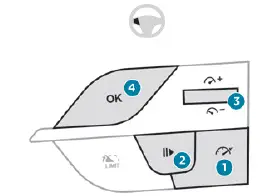 Peugeot 308. Steering-mounted controls