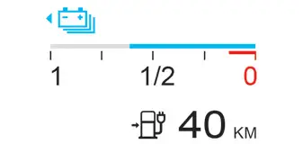 Peugeot 308. Charge level indicator