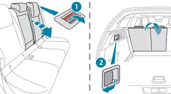 Peugeot 308. Folding the backrests