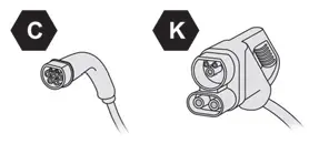 Peugeot 308. Identification labels on charging