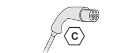 Peugeot 308. Identification labels on charging