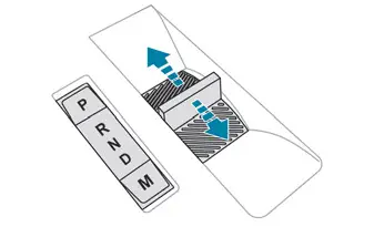 Peugeot 308. Push selector