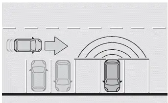 Peugeot 308. Rear cross traffic alert