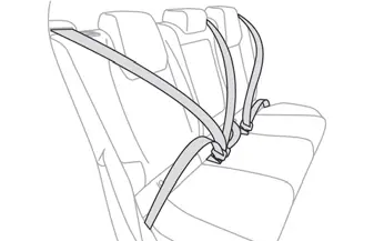 Peugeot 308. Rear seat belts