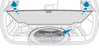 Peugeot 308. Accessing the spare wheel