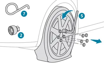 Peugeot 308. Wheel with wheel trim