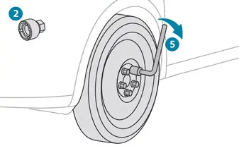 Peugeot 308. Fitting a wheel