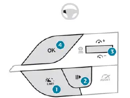 Peugeot 308. Steering-mounted controls