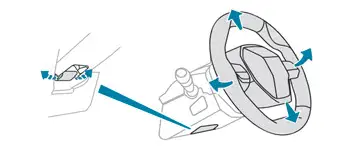 Peugeot 308. Steering wheel adjustment