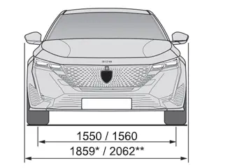 Peugeot 308. Dimensions (mm)